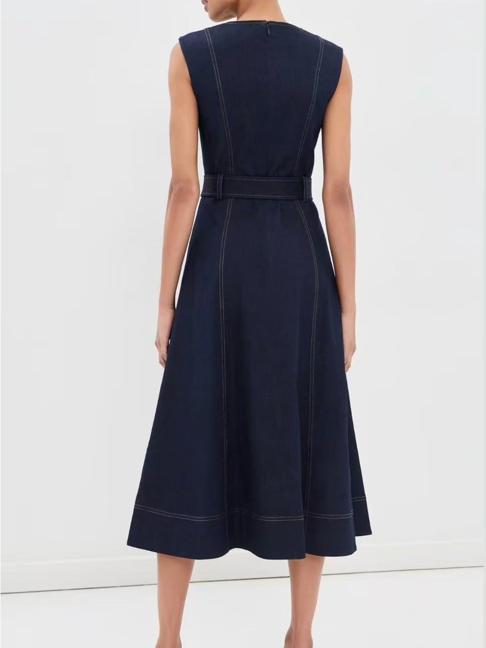 NWOT Veronica Beard Cosette Dress in Midnight Wash, Size US 0/2/4/6/8/10 - Picture 8 of 16